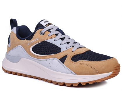 C3878-2 Мультиколор 41-1,42-2,43-2,44-2,45-1 Strobbs П/ботинки Актив.отдых Кроссовки Нат.кожа, Текстиль, ЭВА,Резина,ТПУ вставка В/О Муж