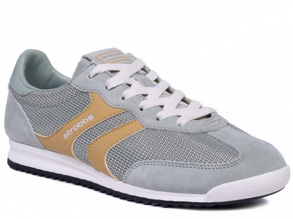 F7734-14 хаки 36-1,37-1,38-2,39-2,40-2 Strobbs П/ботинки Актив.отдых Кроссовки Нат.кожа, Текстиль, Резина В/О жен