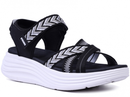 F7761-3 Чёр 36-1,37-1,38-2,39-2,40-2 Strobbs Туфли Повсед Сандалии Текстиль, Текстиль, ЭВА Лето жен