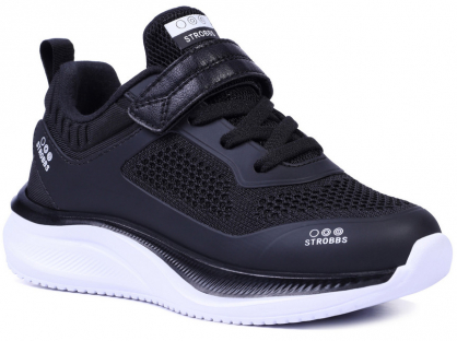 N1796-3 Чёр 31-1,32-1,33-2,34-2,35-2 Strobbs П/ботинки Актив.отдых Кроссовки Иск.мат, Текстиль, ЭВА В/О Муж