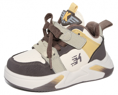 F22768 кофейный 32-1,33-1,34-1,35-1,36-1,37-1 Капитошка Ботинки Актив.отдых Кроссовки Иск.мат, Байка/Флис, ЭВА В/О Муж