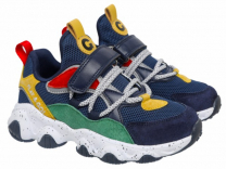 92-053G3 Синий / зелёный 28-2,29-2,30-2,31-2,32-2,33-2 Indigo kids П/ботинки Актив.отдых Кроссовки Иск.мат, Текстиль, ЭВА / ТЭП В/О Муж