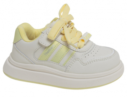 R266512149W/Y белый/желтый 22-2,23-2,24-2,25-2,26-2 Сказка П/ботинки Актив.отдых Кроссовки Иск.мат, Текстиль В/О жен