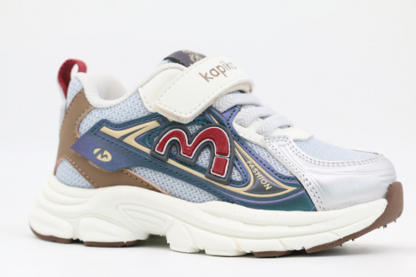 71553-2 Сереб 22-1,23-1,24-1,25-1,26-1 Kapika П/ботинки Актив.отдых Кроссовки Иск.мат, Текстиль, ЭВА/ТЭП В/О жен