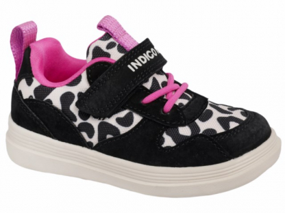 40-1020D 25-29 Кроссовки Текстиль/отделка натуральная кожа Хлопок 80%, полиэстер 20% Девочки Кроссовки Черный / леопард