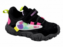 90-651B Чёрный / фуксия 25-2,26-2,27-2,28-2,29-2,30-2 25-30 Кроссовки Текстиль/отделка натуральная кожа/отделка искусственная кожа Кожа натуральная Де