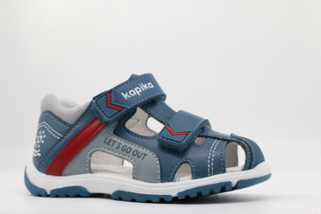 31878-1 Син 23-1,24-1,25-1,26-1,27-1 Kapika П/ботинки Повсед Сандалеты Нат.кожа, Кожподклад, ТЭП (термоэластопласт) Лето Муж