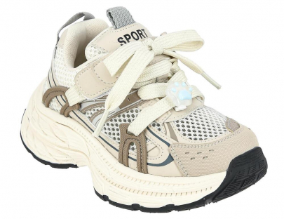 DOF_1138-16_beige 26-1,27-1,28-1,29-1,30-1,31-1,32-1,33-1 Kenka П/ботинки Актив.отдых Кроссовки Иск.мат, Без подклада, ЭВА Лето жен