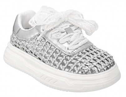 DOJ_1142-30_silver 28-1,29-1,30-1,31-1,32-1,33-1,34-1,35-1 Kedberry П/ботинки Актив.отдых Кроссовки Иск.мат, Без подклада, ЭВА Лето жен