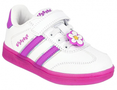 EOF_251303_white-fuxia 23-1,24-1,25-1,26-1,27-1,28-1,29-1,30-1 Kenka П/ботинки Актив.отдых Кроссовки Иск.мат, Текстиль, ТЭП В/О жен