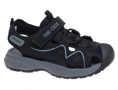 R232311527BK Чёр 33-2,34-2,35-2,36-2,37-2 Сказка Туфли Актив.отдых Сандалеты Иск.мат, Текстиль Лето Муж