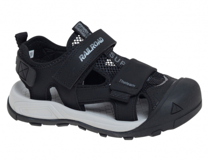 R252511533BK Чёр 33-2,34-2,35-2,36-2,37-2 Сказка Туфли Актив.отдых Сандалеты Иск.мат, Текстиль Лето Муж