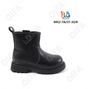 RC51_6912-7A Чёр 27-1,28-1,29-2,30-2,31-1,32-1 Boys and Girls Ботинки Повсед Веллингтон Иск.мат, Байка/Флис, ТПР (TPR-Термопластичная резина) В/О жен
