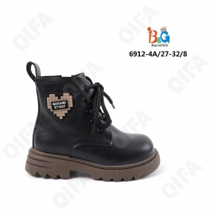 RC51_6912-4A Чёр 27-1,28-1,29-2,30-2,31-1,32-1 Boys and Girls Ботинки Повсед Дерби Иск.мат, Байка/Флис, ТПР (TPR-Термопластичная резина) В/О жен
