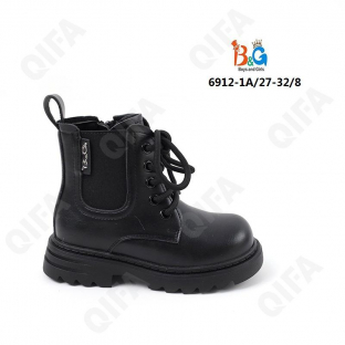 RC51_6912-1A Чёр 27-1,28-1,29-2,30-2,31-1,32-1 Boys and Girls Ботинки Повсед Дерби Иск.мат, Байка/Флис, ТПР (TPR-Термопластичная резина) В/О жен