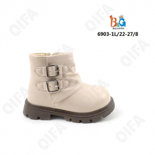 RC51_6903-1L Беж 22-1,23-1,24-2,25-2,26-1,27-1 Boys and Girls Ботинки Повсед Веллингтон Иск.мат, Байка/Флис, ТПР (TPR-Термопластичная резина) В/О жен