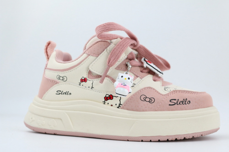 721245-2 бежевый-розовый 26-1,27-1,28-1,29-1,30-1 Kapika П/ботинки Актив.отдых Кроссовки Иск.мат, Текстиль, ЭВА/ТЭП В/О жен