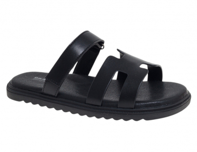 R306311546BK Чёр 33-2,34-2,35-2,36-2,37-2 Сказка Туфли Повсед Шлепанцы/Пантолеты Иск.мат, Иск.кожа Лето Муж