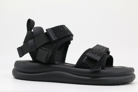 33925п-1 Чёр 28-1,29-1,30-1,31-1,32-1 Kapika Туфли Повсед Сандалии Иск.мат, Кожподклад, ПУ (полиуретан) Лето жен