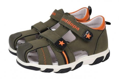 AL 9781-3 хаки 22-1,23-1,24-1,25-1,26-1,27-1 Antilopa П/ботинки Повсед Сандалеты Иск.мат, Кожподклад Лето Муж