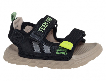 R825610215BK Чёр 22-2,23-2,24-2,25-2,26-2 Сказка Туфли Актив.отдых Сандалии Текстиль, Иск.кожа Лето Муж