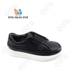 RC51_6731-5A Чёр 32-1,33-1,34-2,35-2,36-1,37-1 Boys and Girls П/ботинки Школа Слипоны Иск.мат, Иск.кожа, ЭВА (EVA-Этиленвинилацетат) В/О Муж