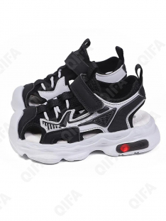 RC51_26629107_30 Черный матовый МОНО 30-10 Boys and Girls Туфли Актив.отдых Сандалеты Иск.мат, Текстиль, ЭВА (EVA-Этиленвинилацетат) Лето Муж