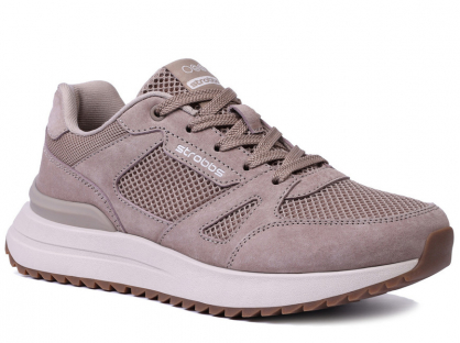 F7700-25 Беж 36-1,37-1,38-2,39-2,40-1,41-1 Strobbs П/ботинки Актив.отдых Кроссовки Нат.кожа, Текстиль, ЭВА,Резина,ТПУ вставка В/О Муж