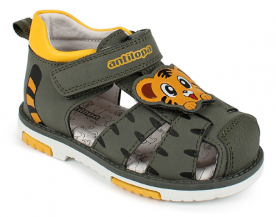 AL 17603 хаки 26-1,27-1,28-1,29-1,30-1,31-1 Antilopa П/ботинки Повсед Сандалеты Иск.мат, Кожподклад Лето Муж