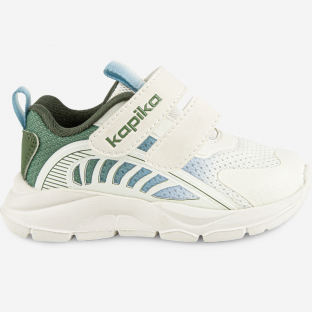 71569-2 белый-зелёный 21-1,22-1,23-1,24-1,25-1 Kapika П/ботинки Актив.отдых Кроссовки Иск.мат, Текстиль, ЭВА В/О жен