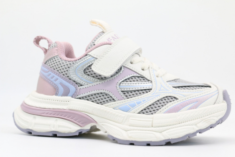 731236-1 серый-сиреневый 31-1,32-1,33-1,34-1,35-1 Kapika П/ботинки Актив.отдых Кроссовки Иск.мат, Текстиль, ЭВА/ТЭП В/О жен