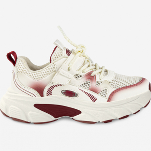 731249н-2 белый-бордовый 31-1,32-1,33-1,34-1,35-1 Kapika П/ботинки Актив.отдых Кроссовки Иск.мат, Текстиль, ЭВА/ТЭП В/О жен