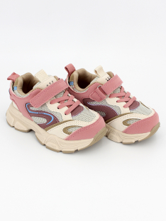 QXL-26-044 бежевый/розовый 23-2,24-2,25-2,26-2,27-2,28-2 Top Tally П/ботинки Актив.отдых Кроссовки Иск.мат, Текстиль, ЭВА+ТПР В/О жен