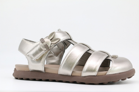 32996п-2 Сереб 28-1,29-1,30-1,31-1,32-1 Kapika Туфли Повсед Сандалеты Иск.мат, Кожподклад, Резина Лето жен