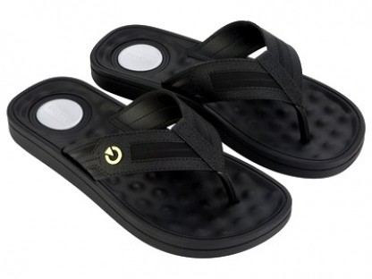 11859-AP397 Чёр 39/40-1,41-1,42-2,43-3,44-3,45/46-2 Cartago Туфли Пляж Вьетнамки ПВХ, Без подклада, ПВХ Лето Муж