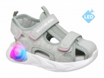 22-332B фисташковый 25-2,26-2,27-2,28-2,29-2 Indigo kids Туфли Актив.отдых Сандалеты Иск.мат, Текстиль, ЭВА Лето жен