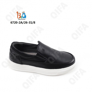 RC51_6720-2A Чёр 26-1,27-1,28-2,29-2,30-1,31-1 Boys and Girls П/ботинки Школа Слипоны Иск.мат, Иск.кожа, ЭВА (EVA-Этиленвинилацетат) В/О Муж