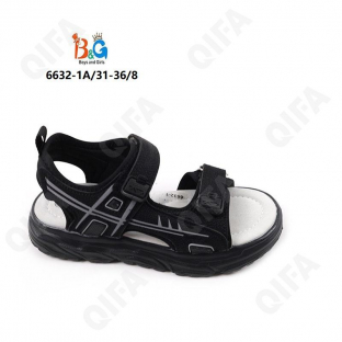 RC51_6632-1A Чёр 31-1,32-1,33-2,34-2,35-1,36-1 Boys and Girls Туфли Актив.отдых Сандалии Иск.мат, Текстиль, ЭВА (EVA-Этиленвинилацетат) Лето Муж