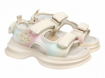 23-541A Беж 33-2,34-2,35-2,36-2,37-2 Indigo kids Туфли Повсед Сандалии Иск.мат, Иск.кожа, ЭВА Лето жен