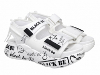 233-525A Бел 35-2,36-2,37-2,38-2,39-2 Indigo kids Туфли Повсед Сандалии Текстиль, Текстиль, ПУ Лето жен