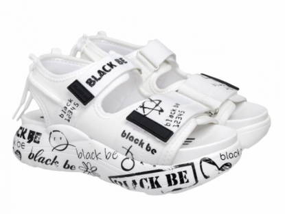 233-525A Бел 35-2,36-2,37-2,38-2,39-2 Indigo kids Туфли Повсед Сандалии Текстиль, Текстиль, ПУ Лето жен