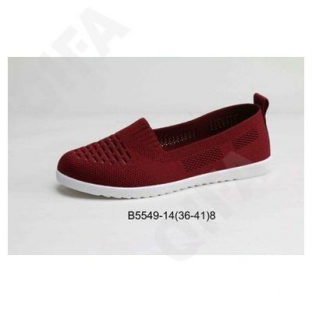 CC5772_B5549-14 Крас 36-1,37-1,38-2,39-2,40-1,41-1 LIBANG Туфли Повсед Балетки Текстиль, Без подклада, ПВХ Лето жен