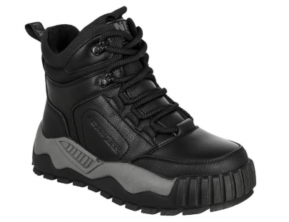 DIY_2408-5_black 32-1,33-1,34-1,35-1,36-1,37-1 Kedberry Ботинки Повсед Оксфорд Иск.мат, Нат.шерсть, ТЭП Зима Муж