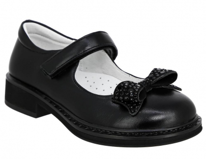 TWV_592-243-2_black_K 28-1,29-1,30-2,31-2,32-2 Kedberry Туфли Школа Mary Jane Нат.кожа, Кожподклад, ПУ Лето жен