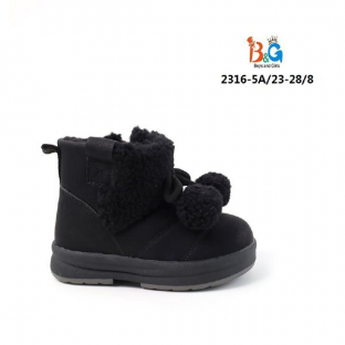 2316-5A Чёр 23-1,24-1,25-2,26-2,27-1,28-1 Boys and Girls П/сапоги Повсед Дутики Иск.мат, Иск.мех, TPR Зима жен