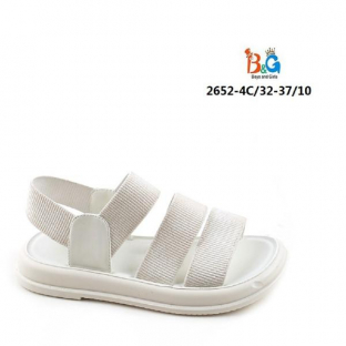 2652-4C Бел 32-1,33-2,34-2,35-2,36-2,37-1 Boys and Girls Туфли Повсед Сандалии Текстиль, Текстиль, PVC Лето жен