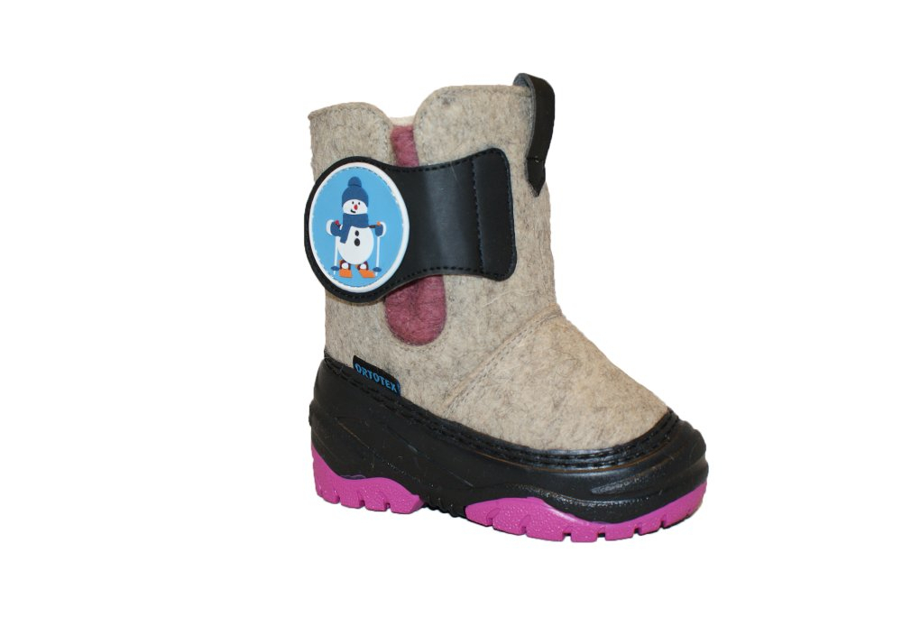 34-4021-1 Светло-бежевый 20/21-2,22/23-2,24/25-2,26/27-2,28/29-2 Ortotex П/сапоги Повсед Валенки Войлок, Нат.шерсть, ТЭП Зима Муж