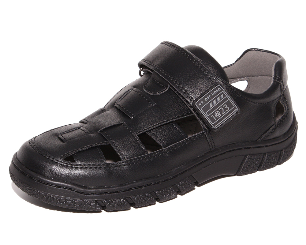 C16754 Чёр 32-1,33-1,34-2,35-2,36-1,37-1 Капитошка П/ботинки Школа Сандалеты Иск.мат, Кожподклад, ТПР Лето Муж