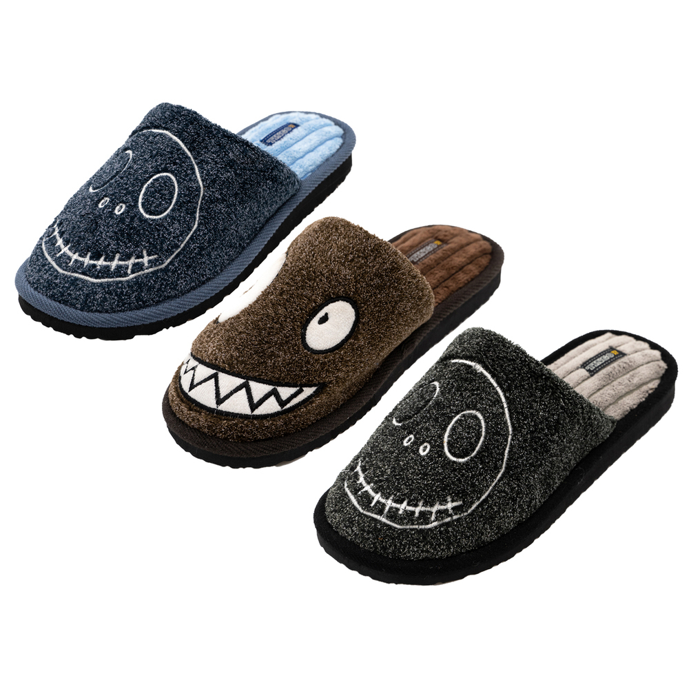 HT62245 микс серый,синий,коричневый 36-3,37-6,38-6,39-6,40-3 Tingo Туфли Дом Тапочки Текстиль, Текстиль, ЭВА Лето Муж