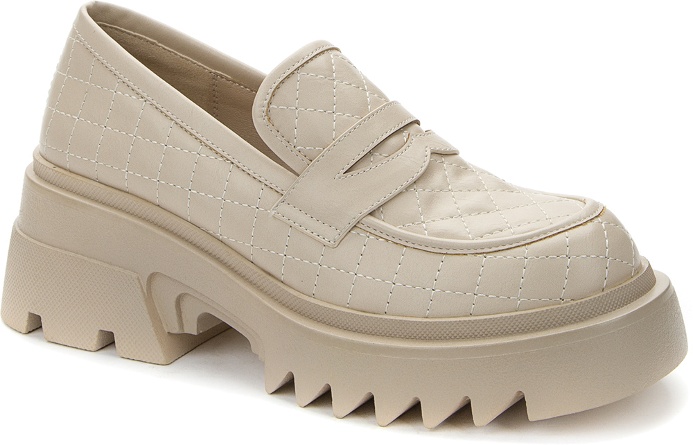 938045/09-02 св.бежевый 36-1,37-1,38-2,39-2,40-1,41-1 Betsy Туфли Повсед Лоферы Иск.мат, Иск.кожа, ТП.резина Лето жен